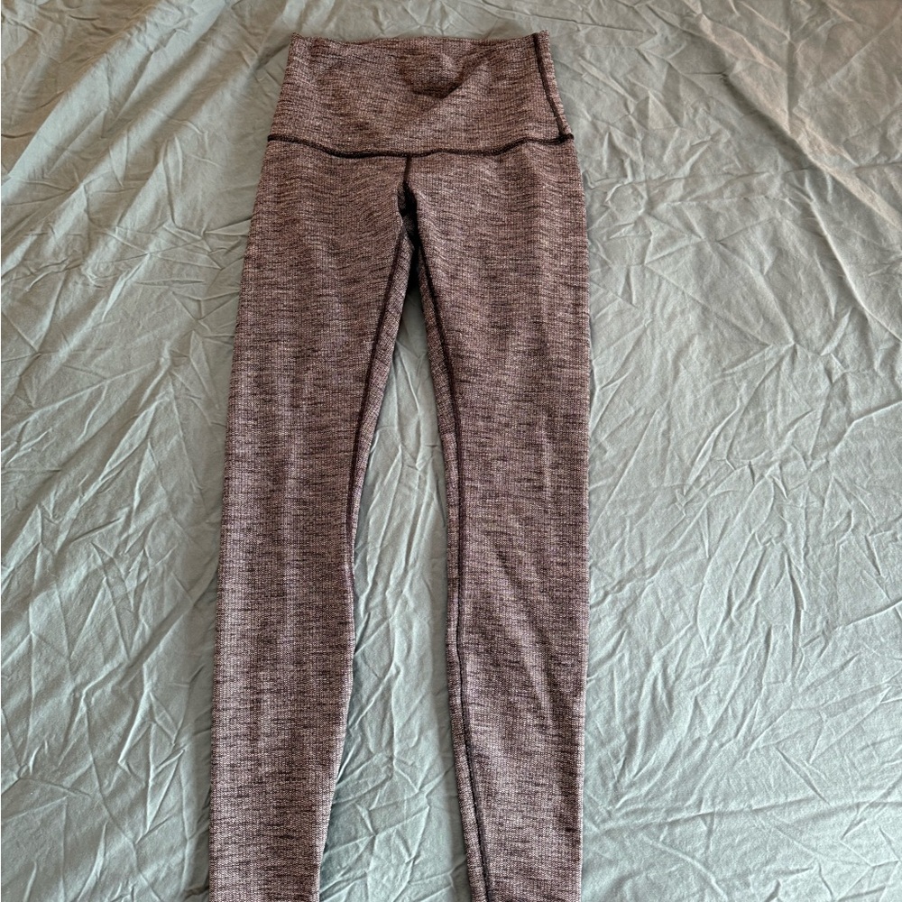 Lululemon Leggings - Heather Grey with Knit print